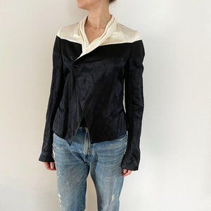 Haider Ackermann Crinkle satin tuxedo jacket, size 40FR